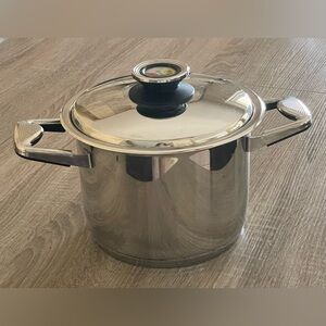 ZEPTER Stainless Steel 18/10 4.7 Litters Pan Skillet with Thermo Control Lid